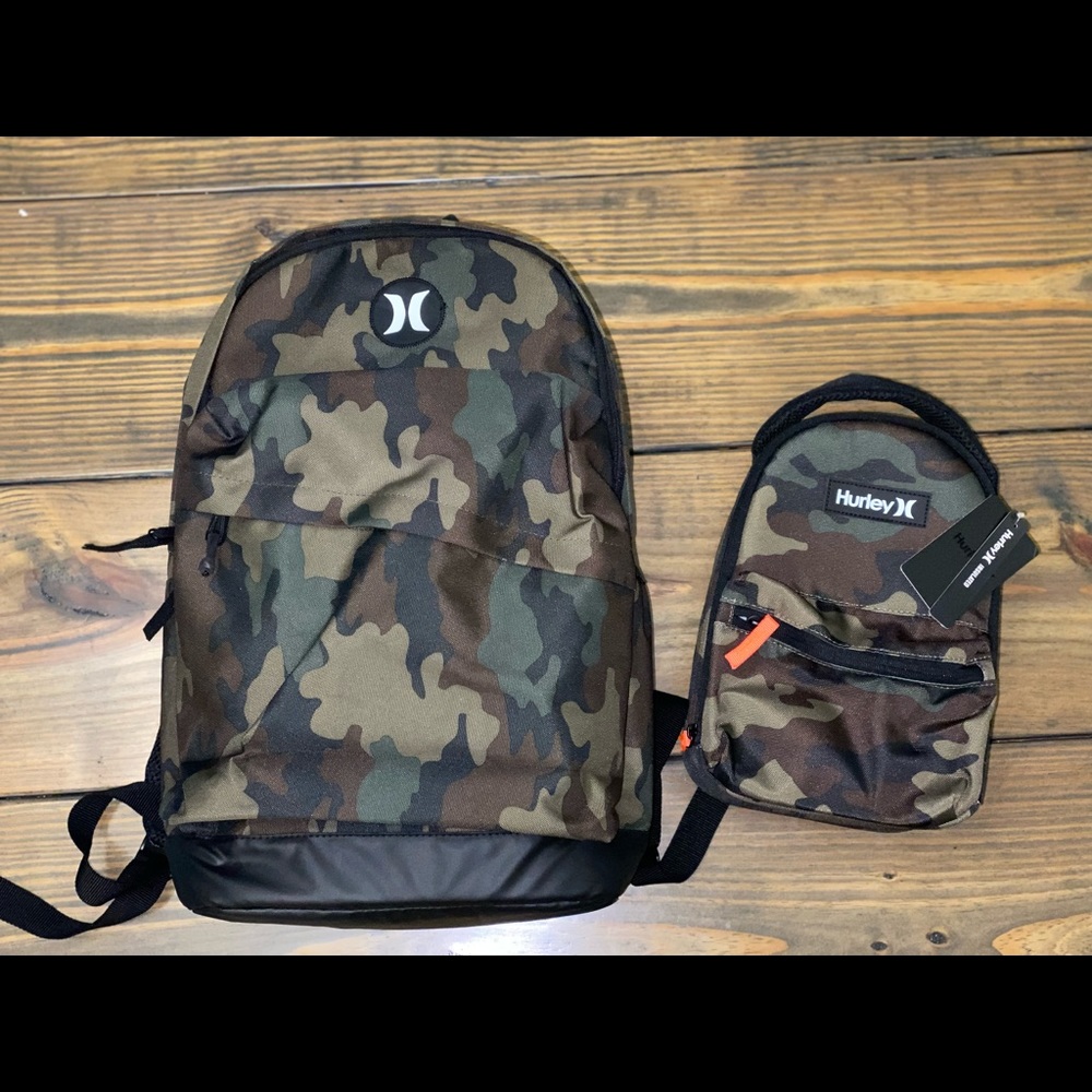 Hurley backpack & lunchbox